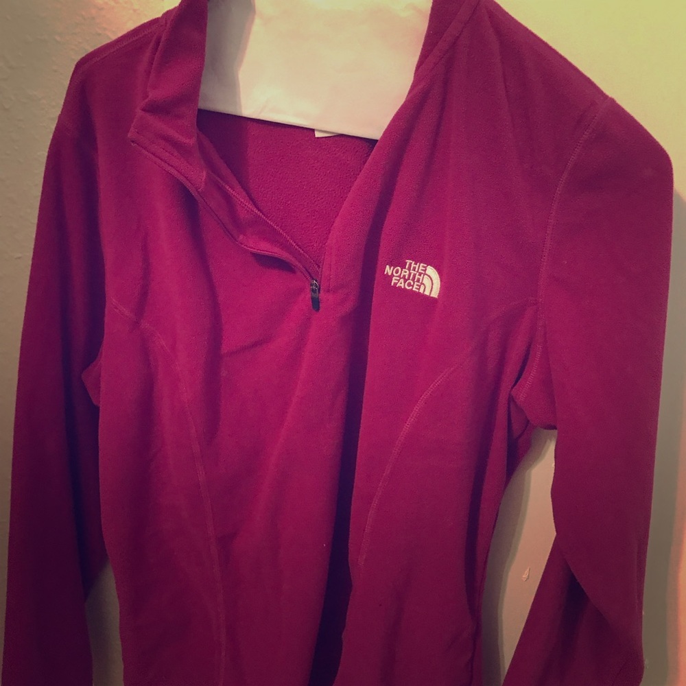 Purple north face pull over